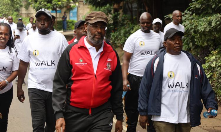 PROF.STEPHEN GITAHI KIAMA DURING UNIVERSITY OF NAIROBI ALUMNI ASSOCIATION WALK